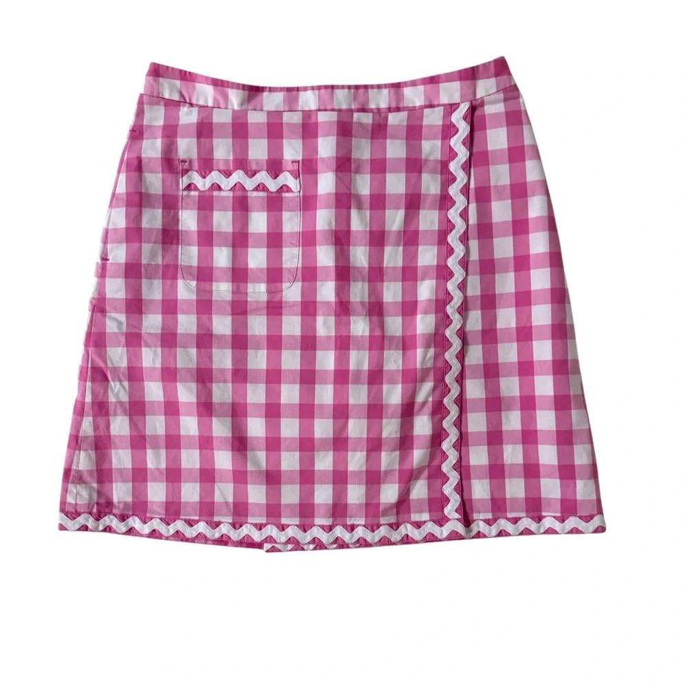 Lilly Pulitzer Pink Gingham Women's Skort Size 8 - Picture 1 of 3